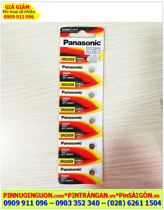 COMBO Vỉ 5viên Pin đồng hồ 1.55v Silver Oxide Panasonic SR626SW, 377 _Giá chỉ 98.000/ Vỉ 5viên